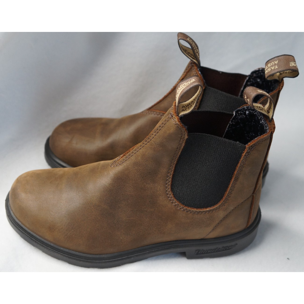BLUNDSTONE Kids’ Series #565 Rustic Brown Leather Chelsea Boots AU 2 US -3.5 - Picture 2 of 11